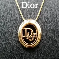 美品✨Diorディオール、ゴールド楕円オーバルネックレス、ヴィンテージ_099