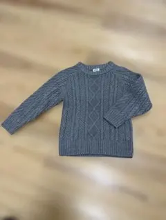 BREEZE ケーブルニットセーター 120 グレー