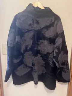 HARE オーバーサイズ フリースセーター 黒グレー