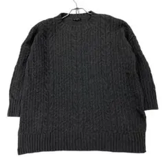 美品 23区 ケーブル編みニットセーター 大きいサイズ レディース46