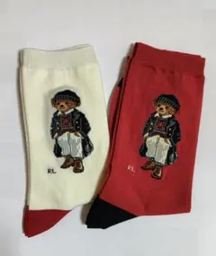 ポロラルフローレン　ポロベア　レディースソックス　２足セット