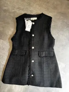 amuさま専用ROPE PICNIC ブラックツイードベスト　38