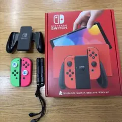 [美品]Joycon/SD付 Nintendo Switch本体 マリオレッド