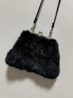 リアルラビットファーバッグポシェット