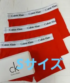 Calvin Klein　 ボクサーパンツ 　Sサイズ　3枚セット 　レッド