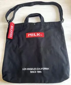 【超美品】MILKFED. ロゴ ビッグキャンバスバッグ