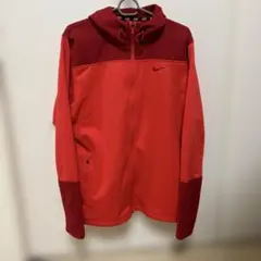 NIKE ナイキ フルジップパーカー XL レッド 赤 THERMA-FIT