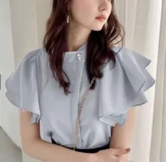 G R L ダブルフリルスリーブハイネックブラウスのサムネイル