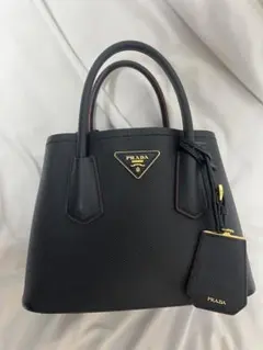 PRADA ダブルサフィアーノレザー ミディアム ハンドバッグ