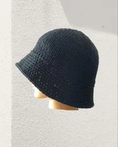 クラッシャーハット　ニットハット バケットハット　クロシェハット　コットン