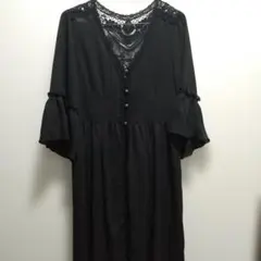 最終値下げ axes femme ブラック ロングカーディガン 五分袖