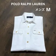 RALPH LAURENラルフローレン ワークシャツ シャツ ホワイト　3837