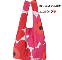マリメッコ♪人気　ピエニウニッコ　折りたたみ　エコバッグ　レッドのサムネイル