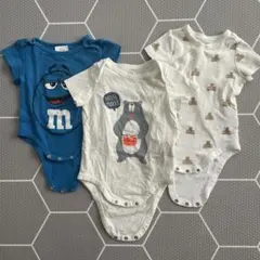 M&Mとクマのロンパース3点セット