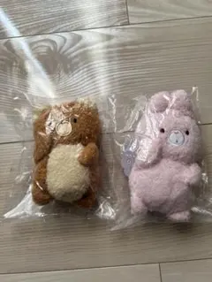 未開封クマとウサギのぬいぐるみセット