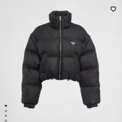 プラダ クロップドパーカー Re-Nylon切替 フーディー Lブラック - メルカリ