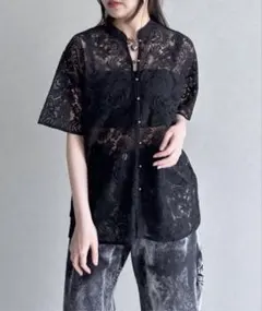 新品⭐︎ページボーイ⭐︎レースバンドカラーシャツ