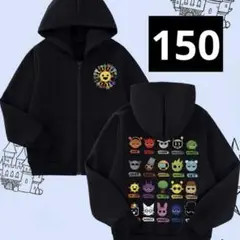 スプランキー　パーカー　フード付き　ジップ付き　ブラック　黒　150 V1