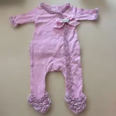 mudpie ベビー ピンク フリル カバーオール 0-6ヶ月のサムネイル