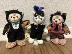ダッフィー　シェリーメイ　ジェラトーニ　ハロウィン　ぬいぐるみバッチ　5つ