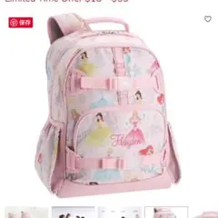 新品未使用 ポッタリーバーン ピンク プリンセス ディズニー リュック バッグ ポッタリーバーン ディズニー プリンセス リュック ピンク ミニ