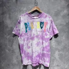 ②USA古着 PLAY BOY プレイボーイ タイダイ柄 プリントTシャツ