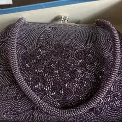 パープル ビーズ刺繍 紫クラッチバッグ美品、和洋、新品、振袖、成人式、パーティー