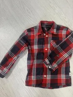 トミーヒルフィガー TOMMY HILFIGERチェック 長袖シャツ 赤 92
