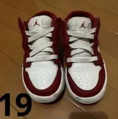 Nike Air Jordan 1 Low 19cm ホワイト/レッド