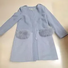 希少☆Dior vintage アルパカ100% フレア ロングコート ブルー - メルカリ