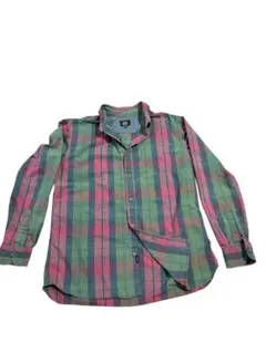 Lee 長袖シャツ M 緑とピンクのチェック柄