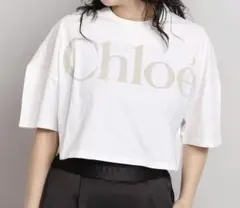 新品✨Chloe ロゴプリント クロップドTシャツ ホワイトのサムネイル