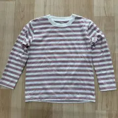 無印良品 キッズ 長袖カットソー ストライプ 120cm