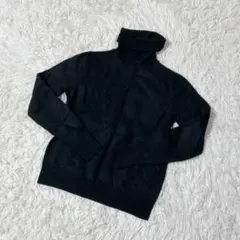 【c6450】UNIQLO カシミヤタートルネックセーター　　 長袖　黒