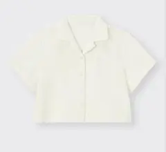 GU テクスチャーオープンカラーシャツ