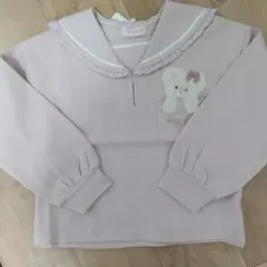 メゾピアノ セーラー襟 トレーナー くま 130