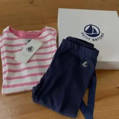 プチバトー　チュニック&レギンス　セット