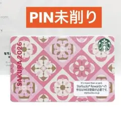 スターバックス カード SAKURA フェスティバル ☆PIN 未削り