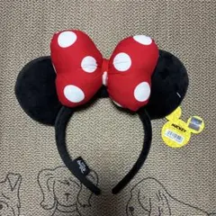 ミニーマウス カチューシャ 赤黒　海外Disney