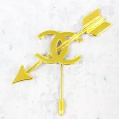 ◇CHANEL シャネル ココマーク アローブローチ ゴールド