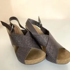 NUOVO ブラウン ウェッジサンダル L