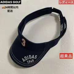 【超美品】アディダスゴルフ ADIDAS GOLF サンバイザー ネイビー系