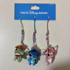 スティッチ エンジェル スクランプ ビーズストラップ ディズニーリゾート　限定