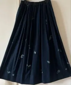 pallas palace ロングスカート　藍染　インディゴブルー　草花模様のサムネイル