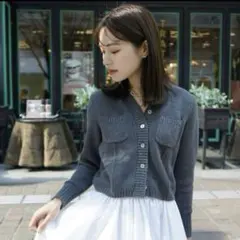 ローブブラン　バスケットニットカーディガン　プルオーバー　セット Basket Knit Cardigan – L'AUBE BLANC