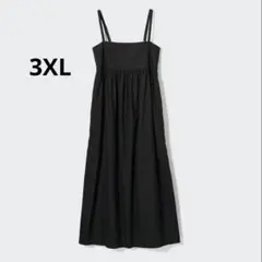UNIQLO リネンブレンドギャザーキャミソールワンピース3XL