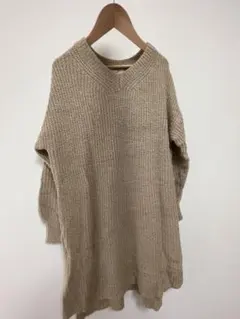 ラメ　チュニックニット