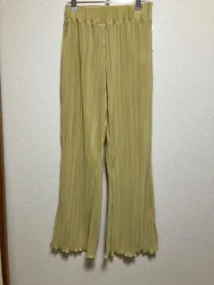 新品タグ付き レディース プリーツ ワイドパンツ L