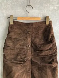 古着　ヴィンテージ レトロ　レザースカート　used ビンテージ　希少のサムネイル