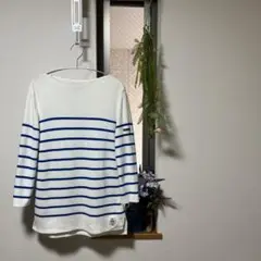 【Fileuse d'Arvor】 ボーダー柄ボートネックニットカットソー